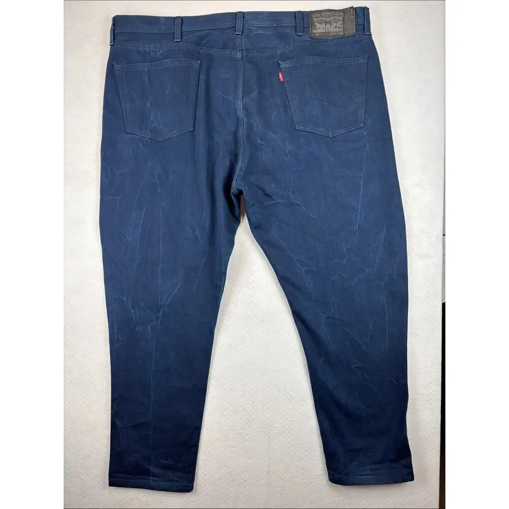 Levi’s 501 Men’s Jeans W46 L34 Dark Wash Button Fly Straight Leg Denim Pants